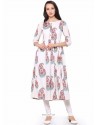 Multi Colour Cotton Party Wear Kurti