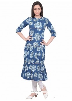 Multi Colour Cotton Party Wear Kurti