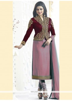 Prachi Desai Resham Work Churidar Designer Suit