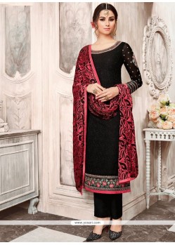 Faux Georgette Churidar Designer Suit