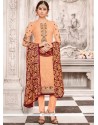 Peach Churidar Designer Suit