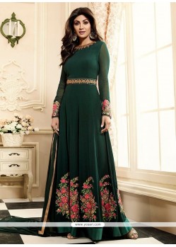 Shilpa Shetty Faux Georgette Floor Length Anarkali Suit