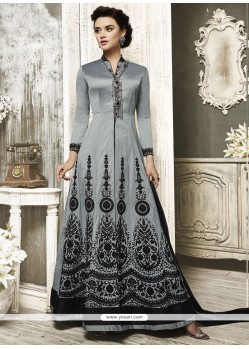 Resham Work Floor Length Anarkali Suit