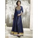 Tafeta Silk Patch Border Work Floor Length Anarkali Suit