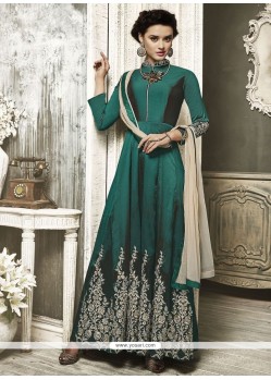 Embroidered Work Floor Length Anarkali Suit