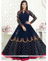 Ayesha Takia Lace Work Navy Blue Floor Length Anarkali Suit