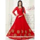 Ayesha Takia Red Faux Georgette Floor Length Anarkali Suit