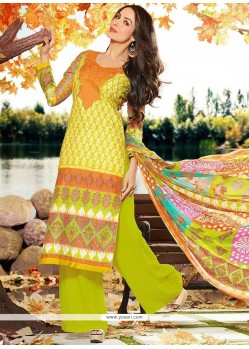 Malaika Arora Khan Green And Yellow Designer Palazzo Suit