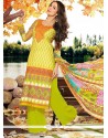 Malaika Arora Khan Green And Yellow Designer Palazzo Suit