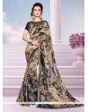 Faux Georgette Multi Colour Printed Saree