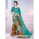 Faux Georgette Multi Colour Printed Saree