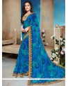 Faux Georgette Print Work Printed Saree