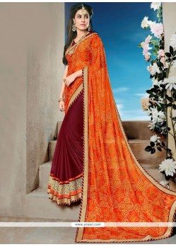 Faux Georgette Designer Half N Half Saree