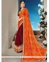 Faux Georgette Designer Half N Half Saree