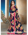 Faux Georgette Multi Colour Printed Saree