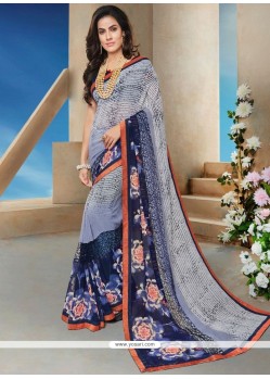 Faux Georgette Printed Saree