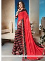 Print Work Faux Georgette Printed Saree