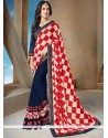 Multi Colour Print Work Printed Saree