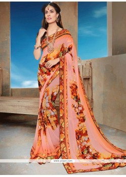 Faux Georgette Print Work Printed Saree