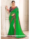 Green Designer Saree