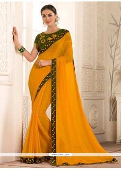 Faux Georgette Embroidered Work Designer Saree