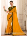 Faux Georgette Embroidered Work Designer Saree