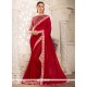 Patch Border Work Faux Georgette Classic Saree