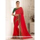 Embroidered Work Faux Georgette Classic Designer Saree