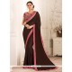 Faux Georgette Brown Classic Saree