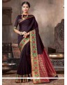 Handloom Cotton Wine Traditional Saree