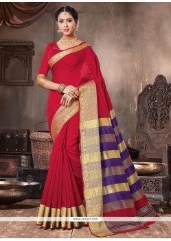 Weaving Work Handloom Cotton Traditional Saree