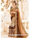 Beige And Brown Shaded Saree