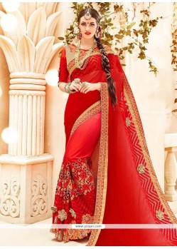 Art Silk Embroidered Work Classic Designer Saree