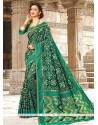 Green Weaving Work Art Silk Traditional Saree