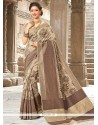 Art Silk Beige Designer Traditional Saree