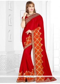 Embroidered Work Saree