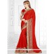 Faux Chiffon Embroidered Work Classic Designer Saree