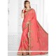 Embroidered Work Faux Chiffon Classic Saree