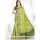 Jacquard Green Classic Saree