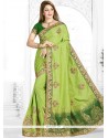 Jacquard Green Classic Saree