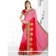 Pink And Red Shaded Saree