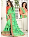 Crepe Silk Green Designer Saree