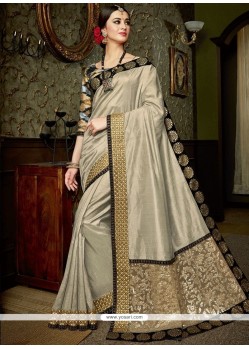 Art Silk Grey Traditional Designer Saree