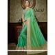 Art Silk Green Patch Border Work Designer Traditional Saree