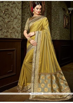 Mustard Traditional Saree