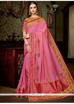 Art Silk Embroidered Work Designer Traditional Saree