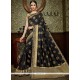 Black Embroidered Work Art Silk Designer Traditional Saree