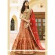 Zari Art Dupion Silk Lehenga Choli In Red