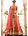 Art Dupion Silk Pink Lehenga Choli