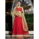 Red Banarasi Silk Lehenga Choli